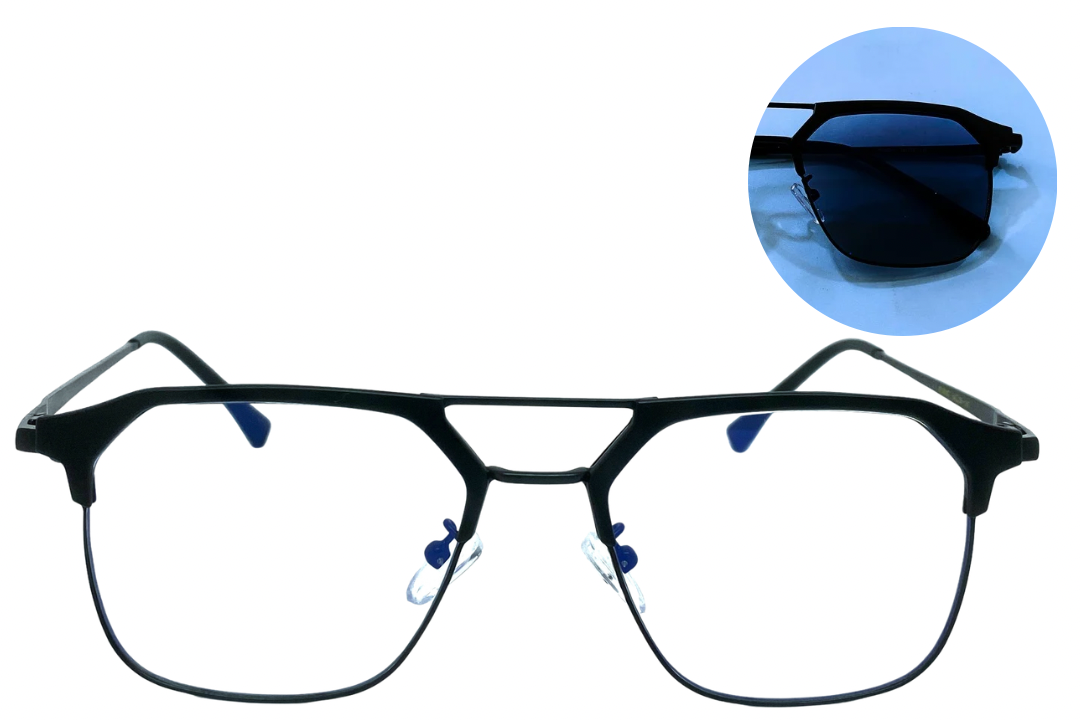 CHIEF | Aviator-Inspired Anti Glare Blue Light Blocking UV Protection Photochromic Computer Glasses