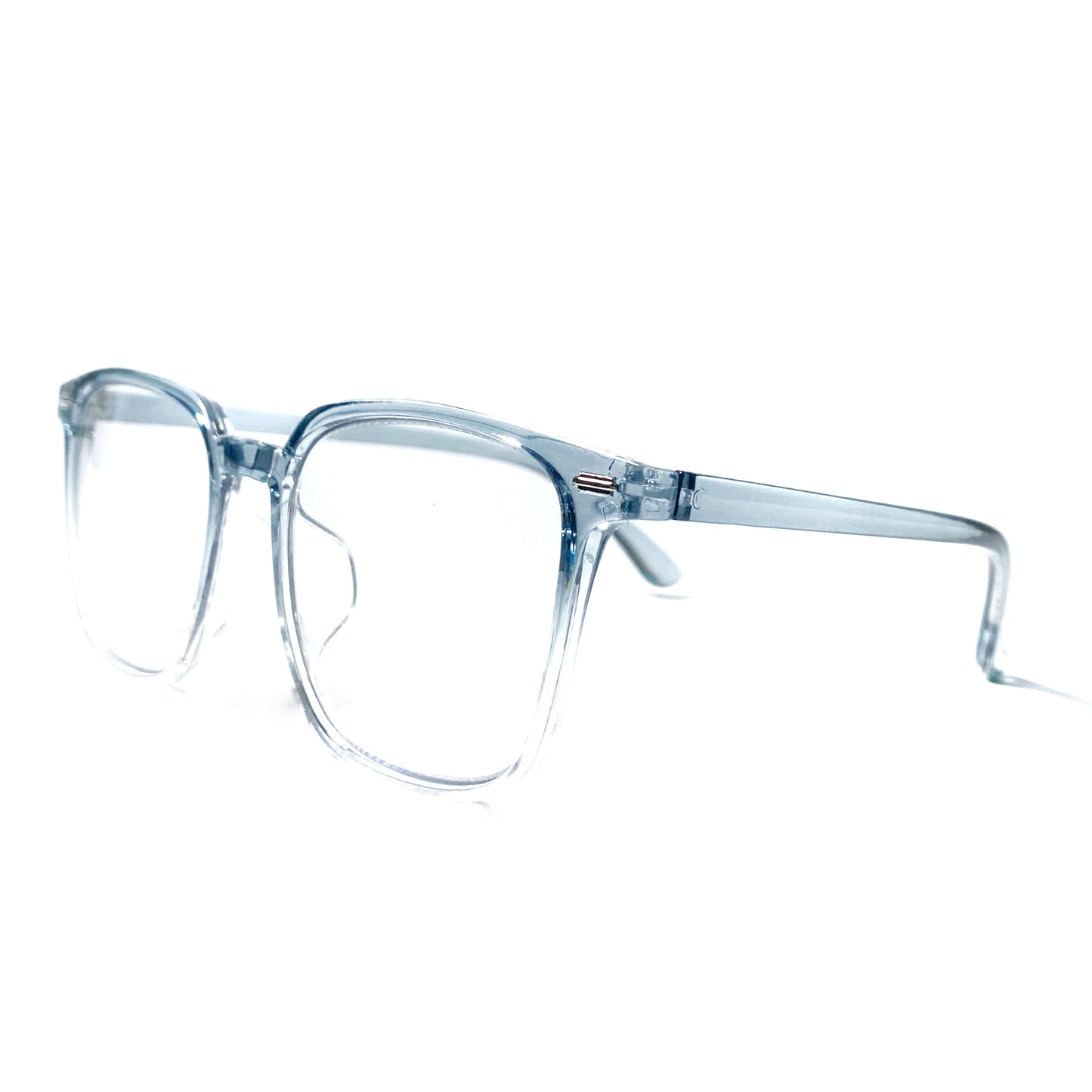 Blue Gradient square shaped eyeglasses on a white background